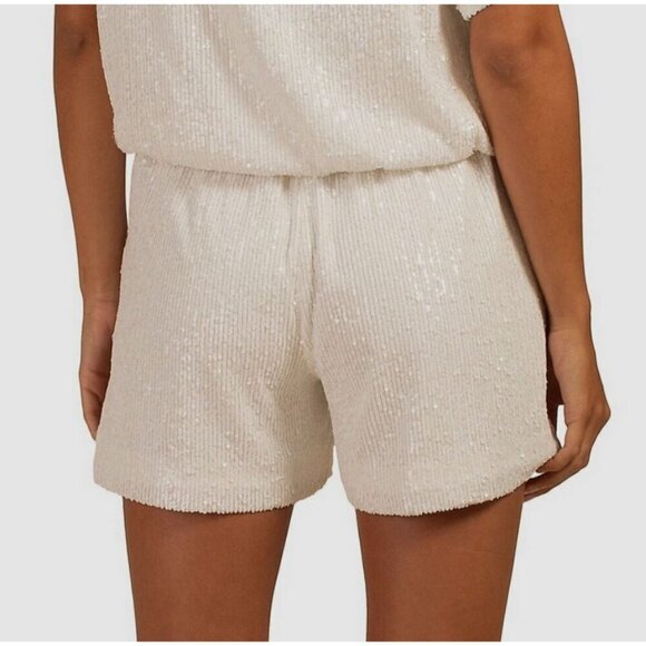 💕TRINA TURK💕 Idol Shorts ~ All That Glitters Sequin White XL NWT - Picture 7 of 12